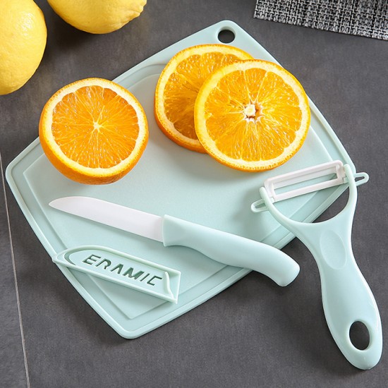 廚房必備陶瓷水果刀組 家用砧板水果刀削皮刀組合