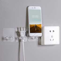 無痕電源線掛勾 插頭收納掛勾 電源插頭掛勾 手機充電架