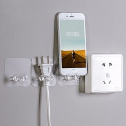 無痕電源線掛勾 插頭收納掛勾 電源插頭掛勾 手機充電架