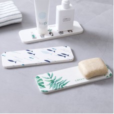 硅藻土洗手台吸水杯墊 矽藻土肥皂墊 長型浴室牙刷置物墊 珪藻土杯墊