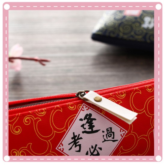 創意宮廷系列語錄文具袋 尼龍材質學生筆袋 鉛筆盒 收納袋