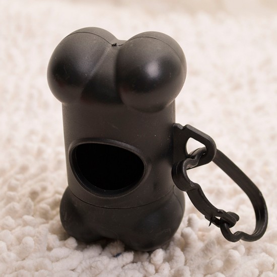 外出遛狗必備寵物垃圾袋 骨頭造型垃圾袋收納器 環保清潔寵物垃圾袋