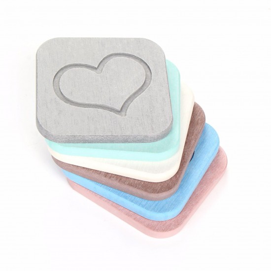 珪藻土愛心超吸水杯墊 辦公室必備防滑吸水杯墊 飲料杯墊