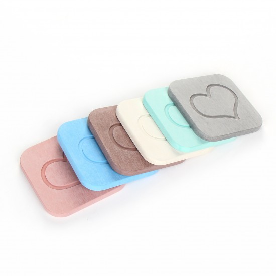 珪藻土愛心超吸水杯墊 辦公室必備防滑吸水杯墊 飲料杯墊