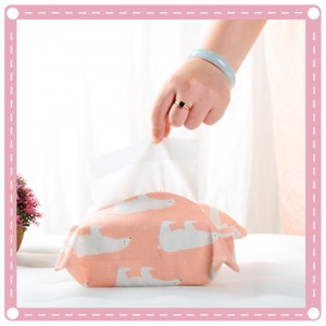 棉麻布藝抽取式衛生紙收納袋 創意可愛動物紙巾套 紙巾盒 面紙套