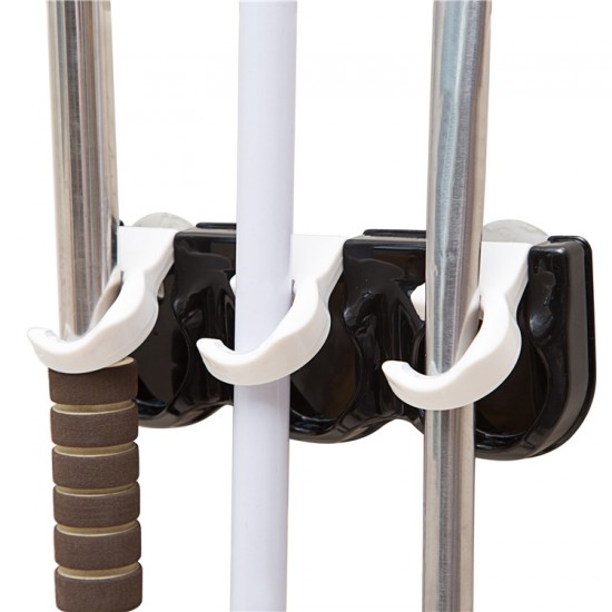 創意多功能收納三連掛勾 雨傘拖把收納架 掃除用品收納掛架 日用品置物架