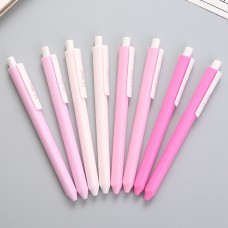 簡約粉色系按壓式中性筆 0.38圓珠筆 黑筆