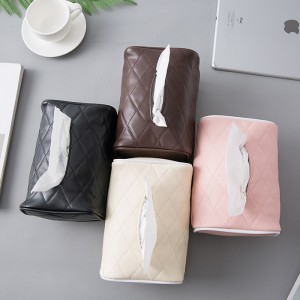 創意PU皮革抽取式面紙套 歐式面紙收納套 車用抽取式衛生紙套
