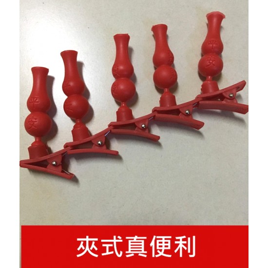 拜拜專用紅色葫蘆造型插香器 中元普渡必備夾式插香器(5入)