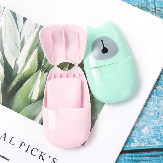 旅行必備一次性香皂片 隨身迷你肥皂紙 盒裝洗手香皂紙