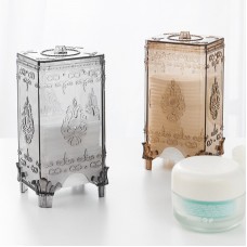 創意歐式化妝棉收納盒 時尚透明桌面化妝棉盒