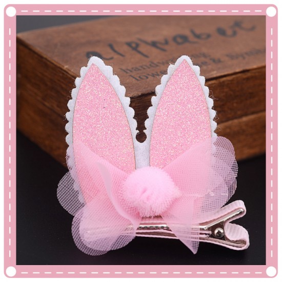 萬聖節必備 兒童兔耳朵髮夾 化裝舞會派對耳朵造型髮夾 頭飾