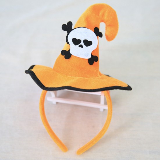 萬聖節必備 巫婆帽髮箍 表演派對道具 女巫帽裝扮頭箍