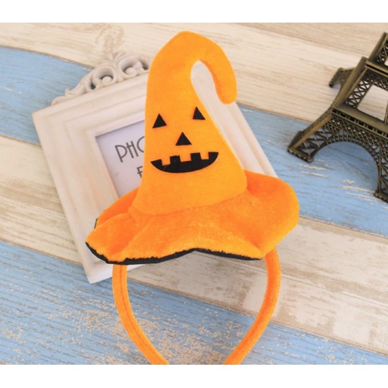 萬聖節必備 巫婆帽髮箍 表演派對道具 女巫帽裝扮頭箍