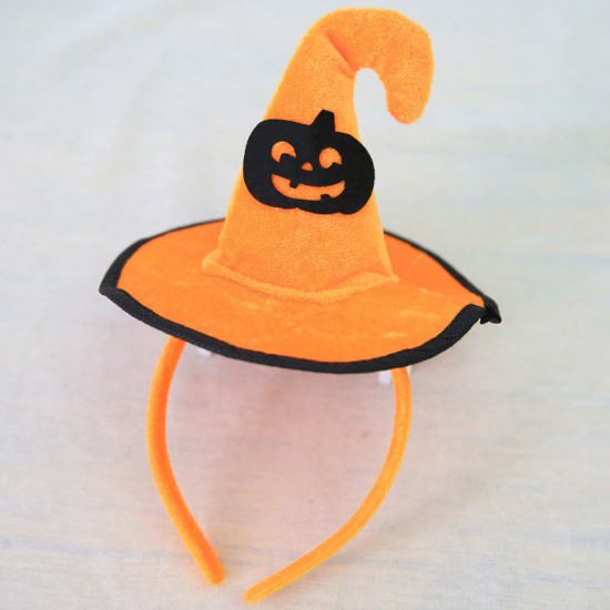 萬聖節必備 巫婆帽髮箍 表演派對道具 女巫帽裝扮頭箍