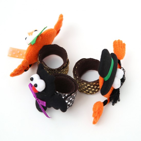 萬聖節必備 拍拍圈手環 南瓜蝙蝠造型手環 派對必備禮物