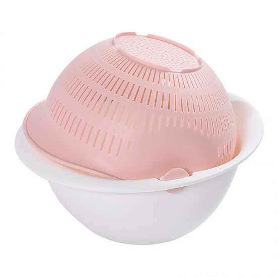 創意雙層塑膠瀝水籃 廚房必備多用途濾水籃 洗米洗菜洗水果必備