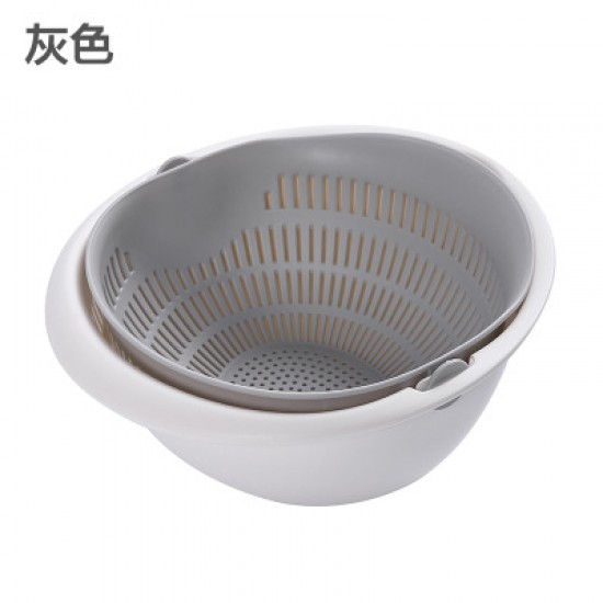 創意雙層塑膠瀝水籃 廚房必備多用途濾水籃 洗米洗菜洗水果必備