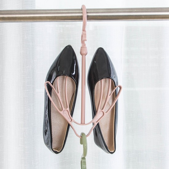 (5入)加厚防風360度曬鞋架 雙勾活動式鞋架掛勾 晾曬鞋架