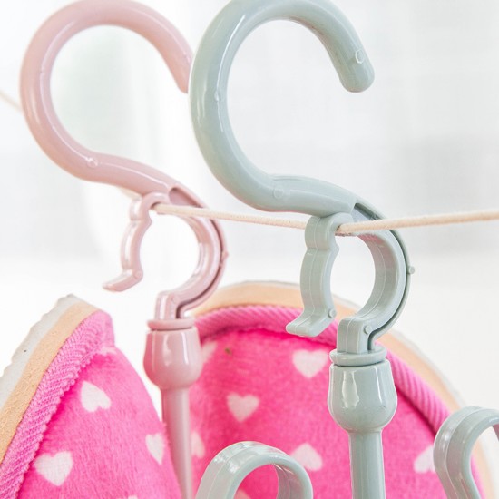 (5入)加厚防風360度曬鞋架 雙勾活動式鞋架掛勾 晾曬鞋架