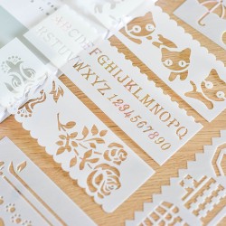 創意鏤空繪畫圖案模板 DIY手帳配件 創意花邊圖案
