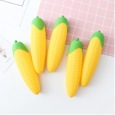 創意玉米造型矽膠筆袋 大容量簡約鉛筆盒 學生必備文具收納袋