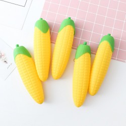 創意玉米造型矽膠筆袋 大容量簡約鉛筆盒 學生必備文具收納袋