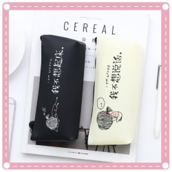 創意搞笑文字筆袋 矽膠鉛筆盒 文具收納袋