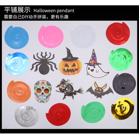 萬聖節必備 派對裝飾圖案吊飾6件組 南瓜女巫造型吊飾