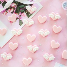 超可愛粉嫩日系愛心夾子 裝飾文具夾 學生文件夾