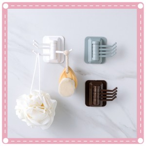 浴室無痕強力旋轉掛勾 毛巾掛架 牆壁置物架