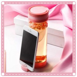 創意手機支架隨手杯 戶外必備水壺手機架 塑膠水杯 杯子