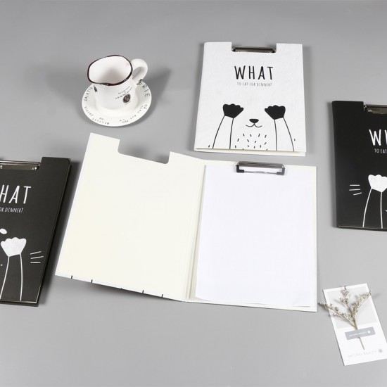 可愛動物矇眼A4板夾 小清新雙面板夾 學生資料夾