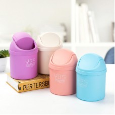 創意迷你桌面搖擺蓋垃圾桶 有蓋雜物收納桶 垃圾桶