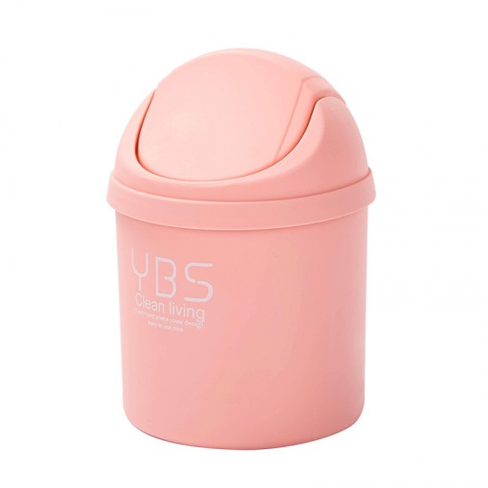 創意迷你桌面搖擺蓋垃圾桶 有蓋雜物收納桶 垃圾桶