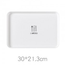 簡約北歐風長方形托盤 創意居家早餐盤 端盤 茶盤 點心托盤