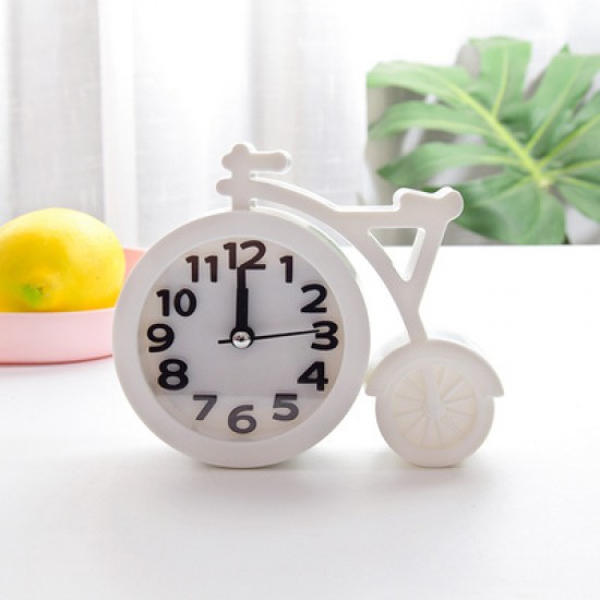 簡約創意自行車造型小鬧鐘 超可愛桌面時鐘 臥室床頭鬧鐘