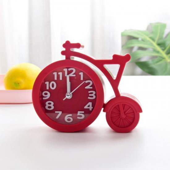 簡約創意自行車造型小鬧鐘 超可愛桌面時鐘 臥室床頭鬧鐘