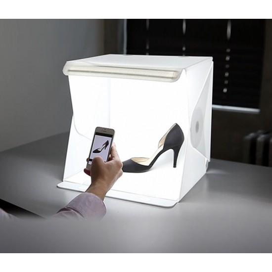 方便攜帶簡易式40cm攝影棚 LED燈條迷你攝影棚 創意小型攝影棚