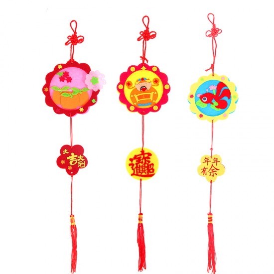 DIY中國風過年春節布置吊飾 創意手工布藝新年吊飾