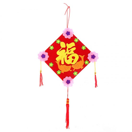 DIY中國風過年春節布置吊飾 創意手工布藝新年吊飾