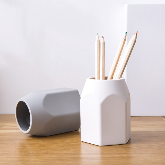 簡約多功能矽膠筆筒 辨公室文具收納桶 矽膠防滑筆筒