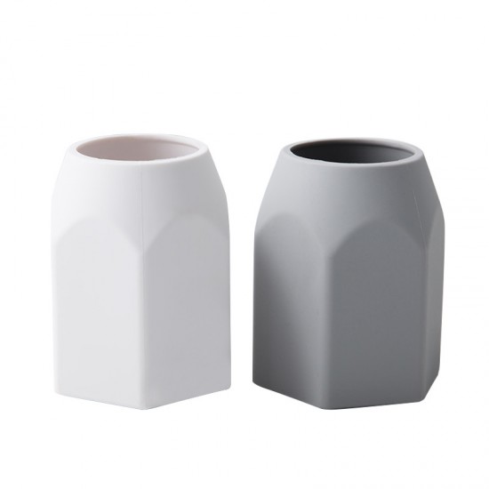 簡約多功能矽膠筆筒 辨公室文具收納桶 矽膠防滑筆筒