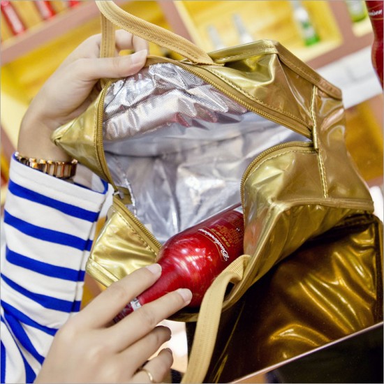 戶外防水保溫野餐包 亮面便當袋 外出旅行必備保溫保冷袋