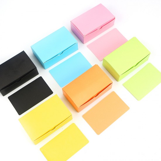 DIY彩色空白小卡片 創意加厚圓角單字卡 留言卡