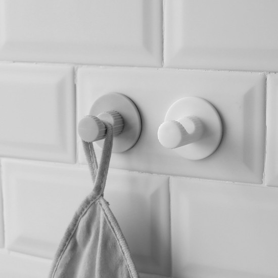 簡約無痕強力掛勾 浴室廚房必備圓形掛勾 掛架 3個裝