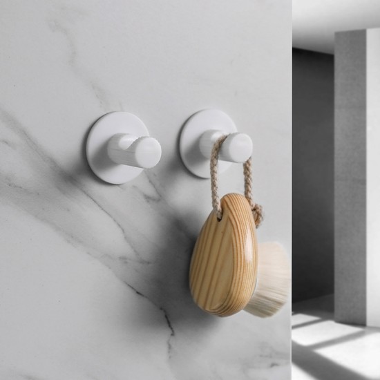 簡約無痕強力掛勾 浴室廚房必備圓形掛勾 掛架 3個裝