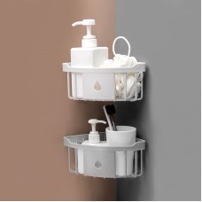 簡約無痕三角置物架 浴室廁所轉角收納架