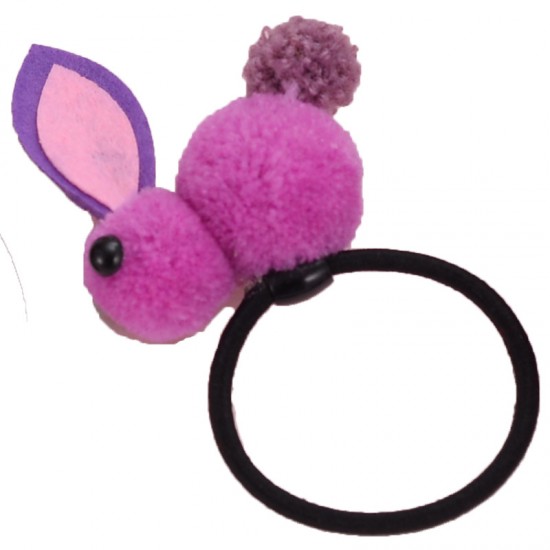 可愛毛絨立體小兔子髮夾髮圈 創意立體髮飾