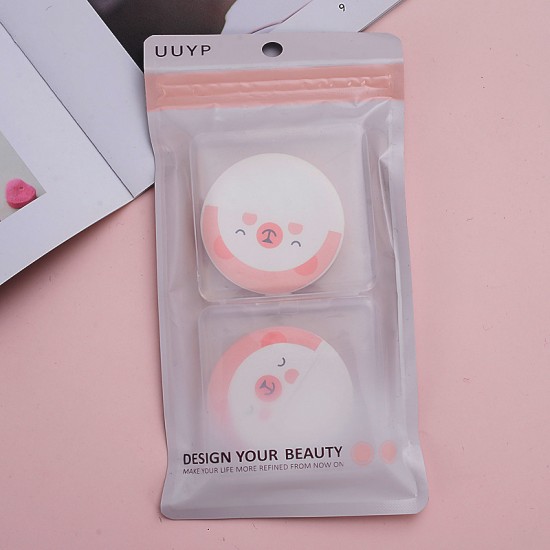 可愛小熊氣墊粉餅 盒裝粉底BB霜專用 化妝必備彩裝工具 粉撲